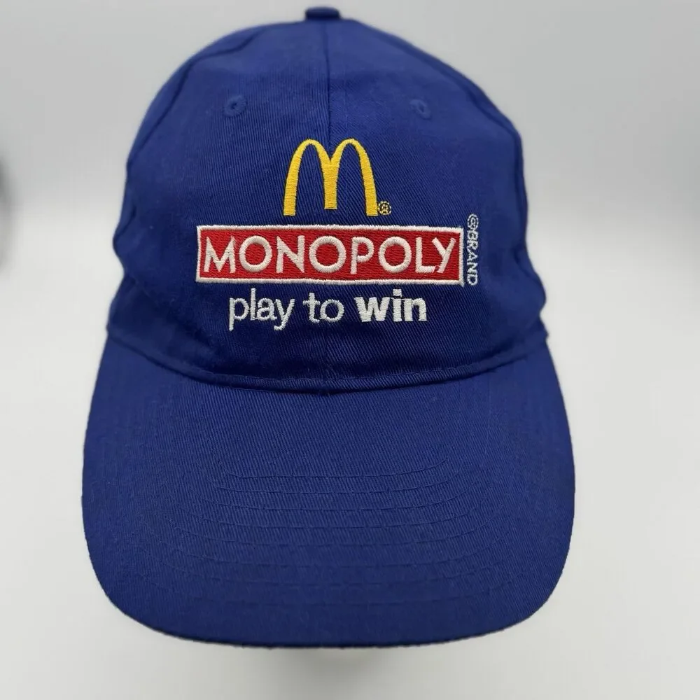 McDonald’s Monopoly Play To Win Hat Blue Adjustable Strapback 2013